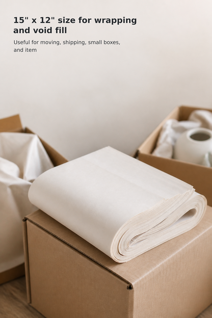 80-Sheet Newsprint Packing Paper – 38.1 × 30.48 cm