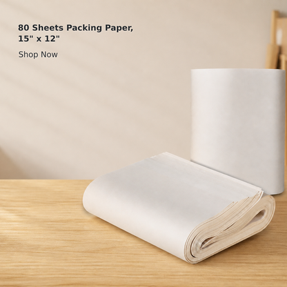 80-Sheet Newsprint Packing Paper – 38.1 × 30.48 cm